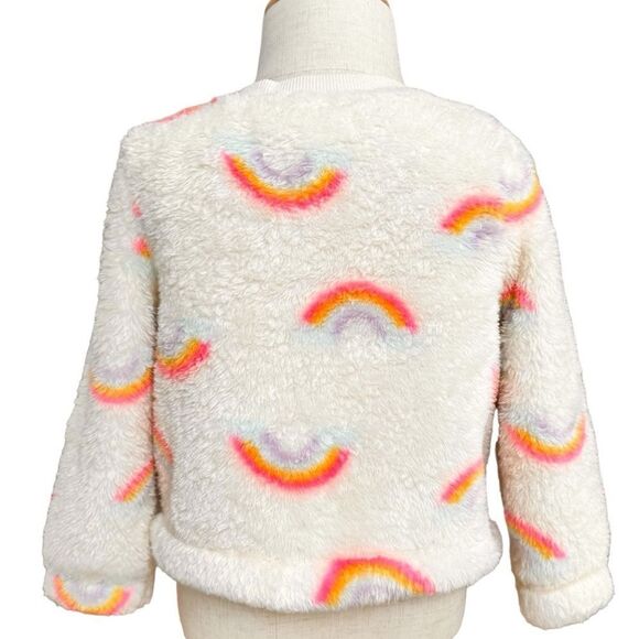 Cat & Jack Girls Fuzzy Rainbow Print Pullover Crewneck Sweatshirt. 18 Months. - Picture 2 of 6